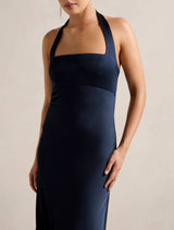 April Open Back Satin Maxi Dress Forever New