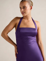 April Open Back Satin Maxi Dress Forever New