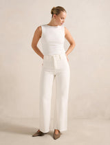 Frankie Boat Neck Tank Top Forever New