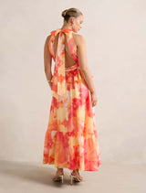 Serena Halter Peplum Maxi Dress Forever New