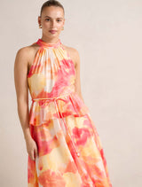 Serena Halter Peplum Maxi Dress Forever New