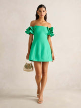 Kenzie Off Shoulder Ruffle Mini Dress Forever New