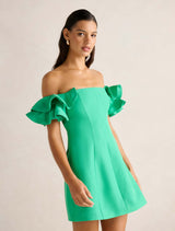 Kenzie Off Shoulder Ruffle Mini Dress Forever New