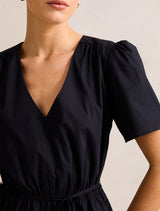 Hattie Short Sleeve Cotton Mini Dress Forever New