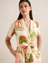 Veyda Shirt Linen Mini Dress Forever New