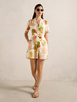 Veyda Shirt Linen Mini Dress Forever New