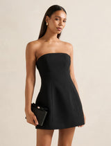 Tahlie Strapless Mini Dress Black Forever New