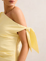 Cinzia Tipped Shoulder Linen Mini Dress Forever New