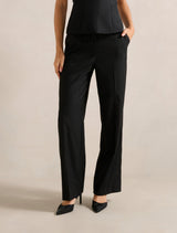 Astrid Wide Leg Pants Black Pinstripe Forever New