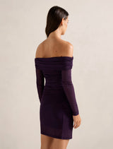 Mindy Mesh Bardot Mini Dress Forever New