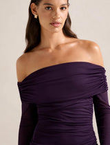 Mindy Mesh Bardot Mini Dress Forever New