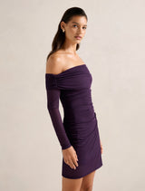 Mindy Mesh Bardot Mini Dress Forever New