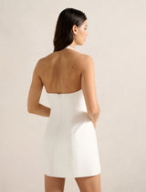 Riley Structured Halter Mini Dress Forever New