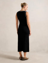 Kelsi Pearl Trim Tipped Knit Dress Forever New