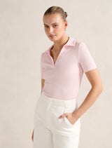 Addison Rib Short Sleeve Polo Top Forever New