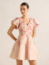 Camden Puff Sleeve Mini Dress Pink Mila Floral Forever New