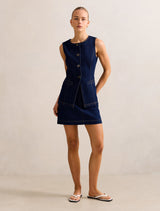Cassie Denim Waistcoat Forever New