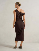 Gisella Tipped Mesh Midi Dress Forever New