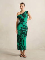 Gisella Tipped Mesh Midi Dress