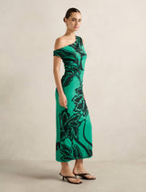 Gisella Tipped Mesh Midi Dress