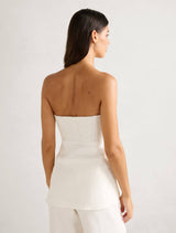 Delton Linen Bandeau Top Forever New