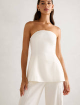 Delton Linen Bandeau Top Forever New