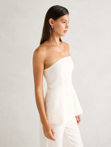 Delton Linen Bandeau Top Forever New
