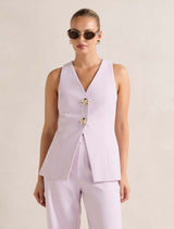 Lily Long Waistcoat Lilac Suit Forever New