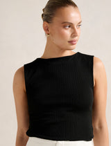 Frankie Boat Neck Tank Top Forever New