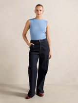 Frankie Boat Neck Tank Top Forever New