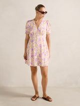 Saffron Printed Mini Sun Dress Forever New