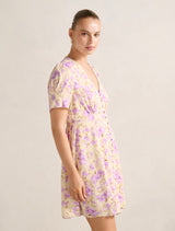 Saffron Printed Mini Sun Dress Forever New