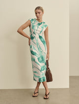 Alessi Extended Shoulder Midi Dress Forever New