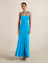 April Petite Open Back Maxi Dress Dresden Blue Forever New