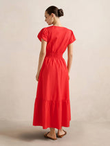 Mara Puff Sleeve Cotton Midi Dress Forever New