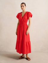 Mara Puff Sleeve Cotton Midi Dress Forever New