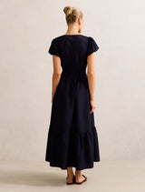 Mara Puff Sleeve Cotton Midi Dress Forever New