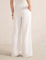 Ally Linen Elastic Wide Leg Pants Forever New
