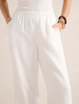Ally Linen Elastic Wide Leg Pants Forever New