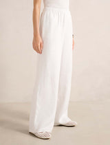 Ally Linen Elastic Wide Leg Pants Forever New