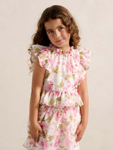 Violetta Girls Peplum Top Layla Botanical Forever New