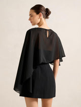 Aria Asymmetrical Chiffon Cape Forever New
