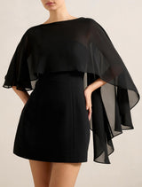 Aria Asymmetrical Chiffon Cape Forever New