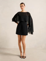 Aria Asymmetrical Chiffon Cape Forever New