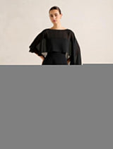 Aria Asymmetrical Chiffon Cape Forever New