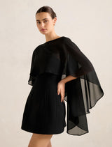 Aria Asymmetrical Chiffon Cape Forever New
