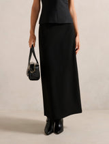 Drew Low Waist Column Skirt Black Forever New
