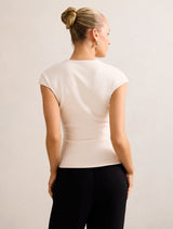 Montana V Neck Extended Shoulder Top Forever New