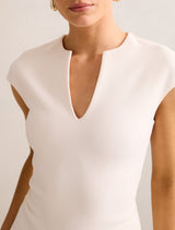 Montana V Neck Extended Shoulder Top Forever New