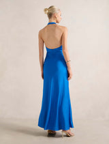 Becca Cowl Halter Satin Dress Forever New